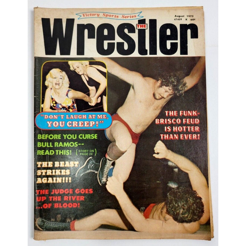 THE WRESTLER - AUG 1973 - TERRY FUNK / JACK BRISCO / RULL RAMOS / NWA